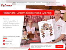 Tablet Screenshot of fleischerei-eylering.de